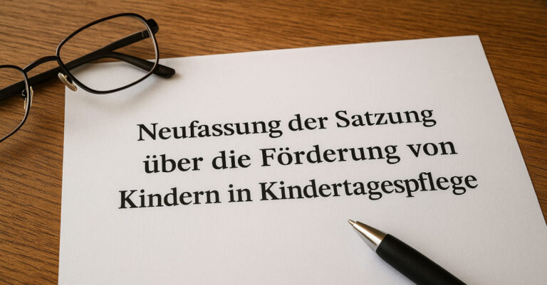 Neufassung der Satzung über die Förderung von Kindern in der Kindertagespflege