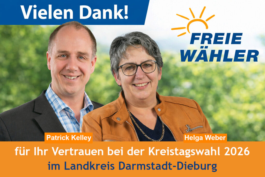 Wahl zum Kreistag 2026 Landkreis Darmstadt Dieburg - Helga Weber - Großumstadt - Patrick Kelley - Schaafheim